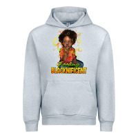 Heather Grey feeling blacknificent Urban Hoodie - NancyCooperArtShop
