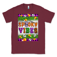 Burgundy Halloween Spooky Vibes Classic Tee - Artiststas