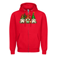 Red christmas gnomes Zipper Hoodie - Jasminsmagicworld