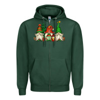 Sports Green christmas gnomes Zipper Hoodie - Jasminsmagicworld