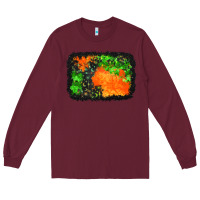 Burgundy halloween mystic symbol background Long Sleeve Tee - BundleAndBundleShop