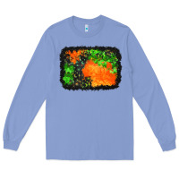 Colony Blue halloween mystic symbol background Long Sleeve Tee - BundleAndBundleShop