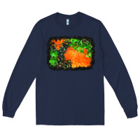 Navy halloween mystic symbol background Long Sleeve Tee - BundleAndBundleShop