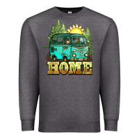 Charcoal Heather camping caravan home Premium Sweatshirt - NancyCooperArtShop