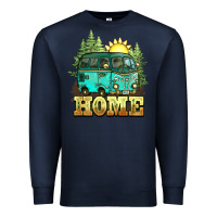 Navy camping caravan home Premium Sweatshirt - NancyCooperArtShop