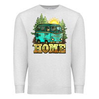 Oatmeal Heather camping caravan home Premium Sweatshirt - NancyCooperArtShop