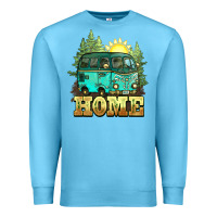 Ocean Blue camping caravan home Premium Sweatshirt - NancyCooperArtShop