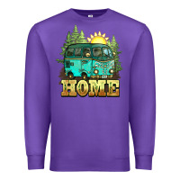 Purple camping caravan home Premium Sweatshirt - NancyCooperArtShop