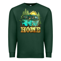 Sports Green camping caravan home Premium Sweatshirt - NancyCooperArtShop