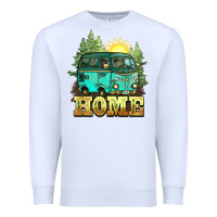 White camping caravan home Premium Sweatshirt - NancyCooperArtShop