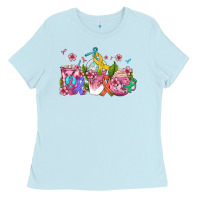 Baby Blue western cancer  coffee cups with ribbons Ladies Tee - AdoDesignShop