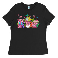 Black western cancer  coffee cups with ribbons Ladies Tee - AdoDesignShop