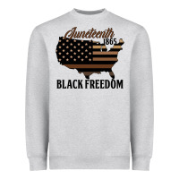 Heather Grey juneteenth 1865 black freedom Heavyweight Sweatshirt - HRA Design Shop