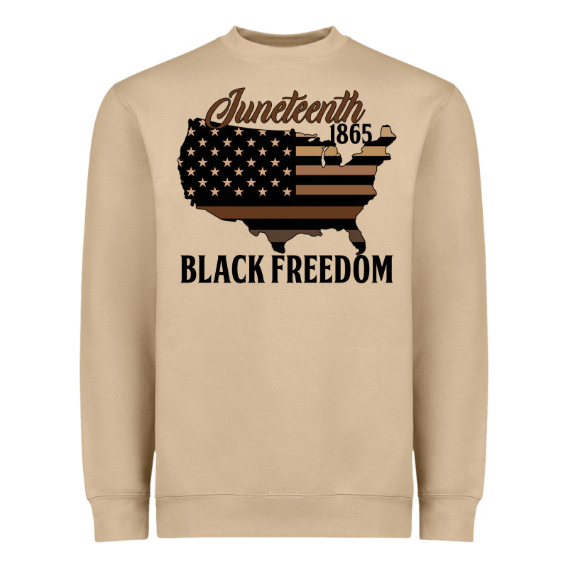 Juneteenth 1865 Black Freedom Heavyweight Sweatshirt by HRA Design Shop | Teevron