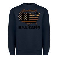 Navy juneteenth 1865 black freedom Heavyweight Sweatshirt - HRA Design Shop