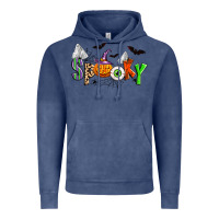 Vintage Denim halloween spooky Vintage Hoodie - Zillion Design Studio