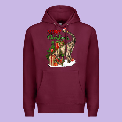 Merry Christmas Brachiosaurus Premium Hoodie Designed By Lillyallendesigns