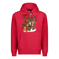 Cardinal merry christmas brachiosaurus Premium Hoodie - LillyAllenDesigns