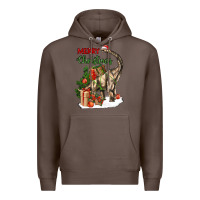 Coffee merry christmas brachiosaurus Premium Hoodie - LillyAllenDesigns