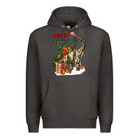 Smoke merry christmas brachiosaurus Premium Hoodie - LillyAllenDesigns