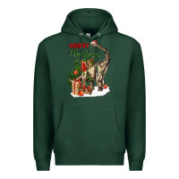 Sports Green merry christmas brachiosaurus Premium Hoodie - LillyAllenDesigns