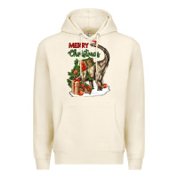 Tofu merry christmas brachiosaurus Premium Hoodie - LillyAllenDesigns