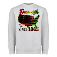 Heather Grey free ish since 1865 Heavyweight Sweatshirt - HRA Design Shop