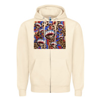 Sandshell american flag lips leopard Zipper Hoodie - NancyCooperArtShop