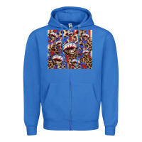 True Royal american flag lips leopard Zipper Hoodie - NancyCooperArtShop