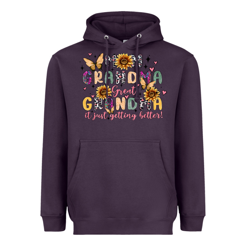 Mom Grandma Great Grandma It Just Keeps Getting Be Heavyweight Hoodie by MaliasSmallBusiness | Teevron