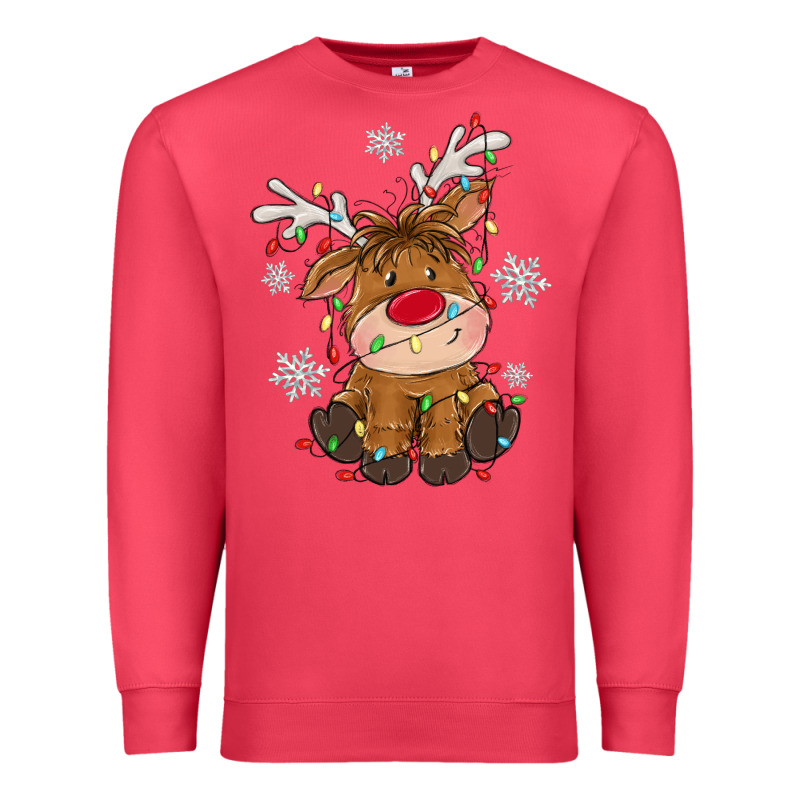 Christmas Reindeer Premium Sweatshirt by MaliasSmallBusiness | Teevron
