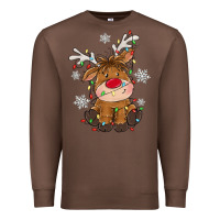Chestnut Christmas reindeer Premium Sweatshirt - MaliasSmallBusiness