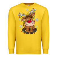 Lemon Christmas reindeer Premium Sweatshirt - MaliasSmallBusiness