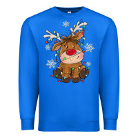 True Royal Christmas reindeer Premium Sweatshirt - MaliasSmallBusiness