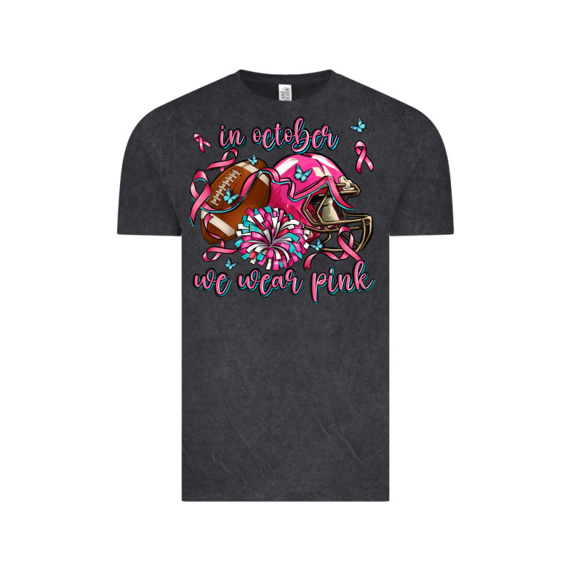 In October We Wear Pink Football Vintage Tee by AdoDesignShop | Teevron