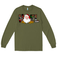 Army Green santa noel Long Sleeve Tee - JahusDesignShop