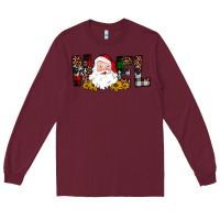Burgundy santa noel Long Sleeve Tee - JahusDesignShop