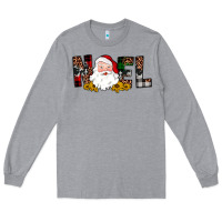 Heather Grey santa noel Long Sleeve Tee - JahusDesignShop