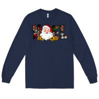 Navy santa noel Long Sleeve Tee - JahusDesignShop