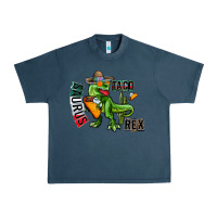 Midnight Navy taco saurus rex Urban Heavy Tee - CowhideDigitalArt