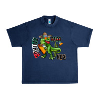 Navy taco saurus rex Urban Heavy Tee - CowhideDigitalArt