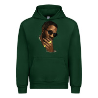Forest Green black man Urban Hoodie - NancyCooperArtShop