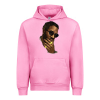 Fuchsia Pink black man Urban Hoodie - NancyCooperArtShop