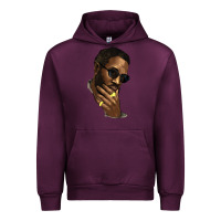 Mauve Wine black man Urban Hoodie - NancyCooperArtShop