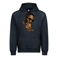 Navy black man Urban Hoodie - NancyCooperArtShop