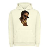 Pigment Pistachio black man Urban Hoodie - NancyCooperArtShop