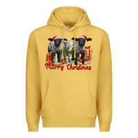 Antique Gold merry christmas baby sheeps Premium Hoodie - LillyAllenDesigns