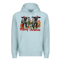 Blue Mist merry christmas baby sheeps Premium Hoodie - LillyAllenDesigns