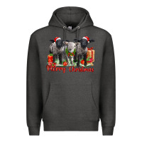 Charcoal Heather merry christmas baby sheeps Premium Hoodie - LillyAllenDesigns
