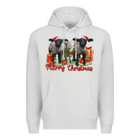 Dove Grey merry christmas baby sheeps Premium Hoodie - LillyAllenDesigns